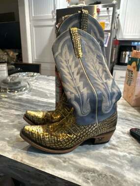 Women’s Skylight Boot - Gilded Denim with 12 Toe Snip